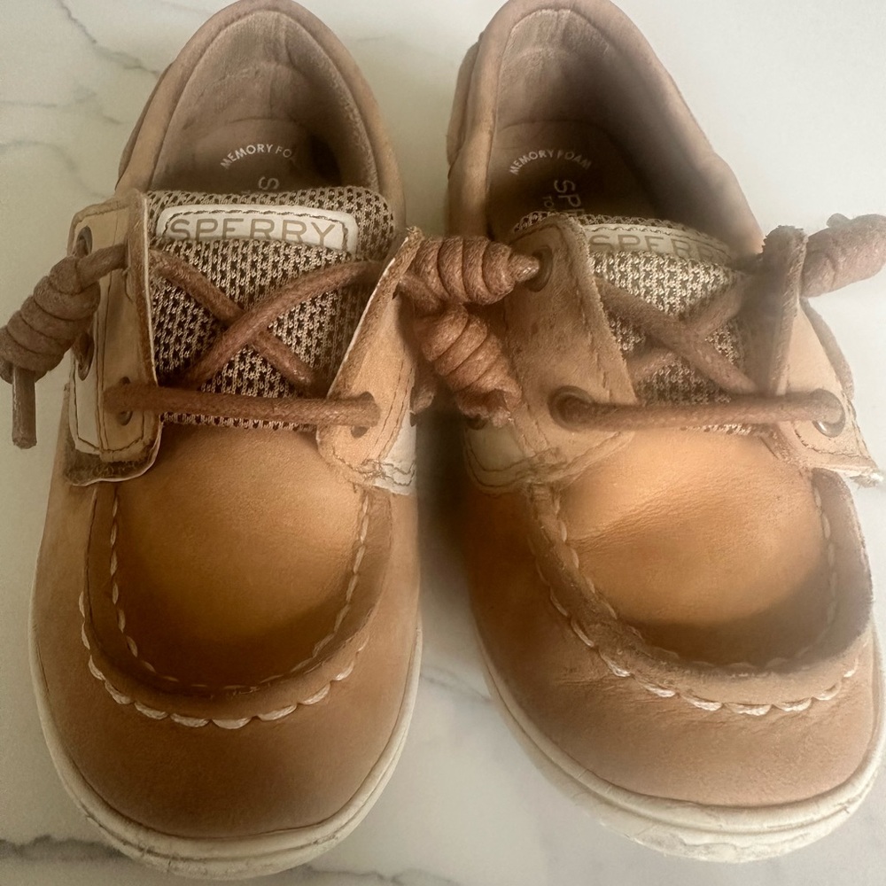 Sperry Kids Tan Boat Shoes